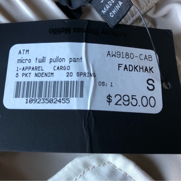 ATM Anthony Thomas Melillo Womens Beige Crop Drawstring Pull On Small - Picture 8 of 13